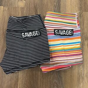 Savage barbell shorts 
Size: small
Lot of 2 
Excellent condition